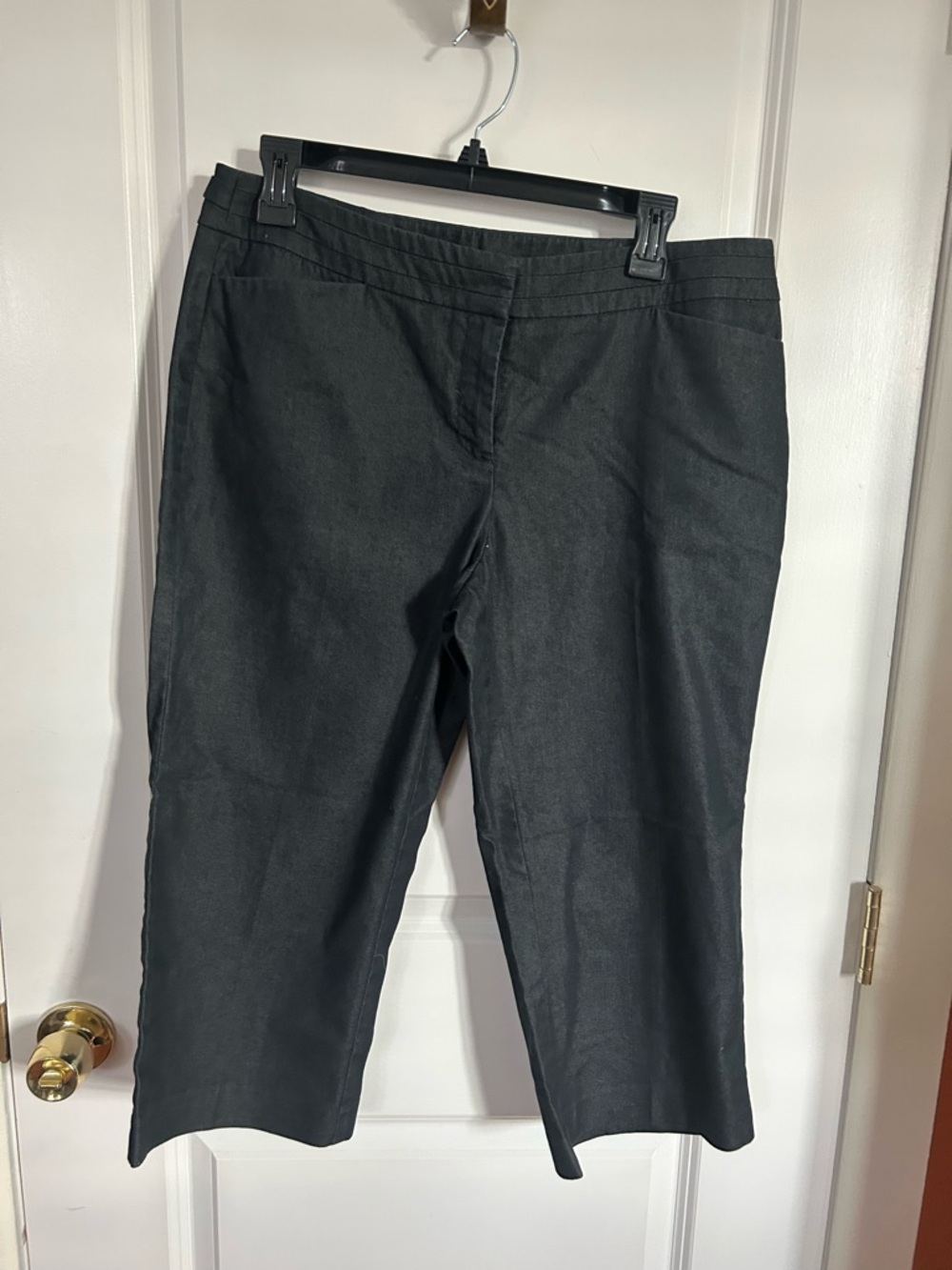 New York & Company Black Wide Leg Crop Jeans